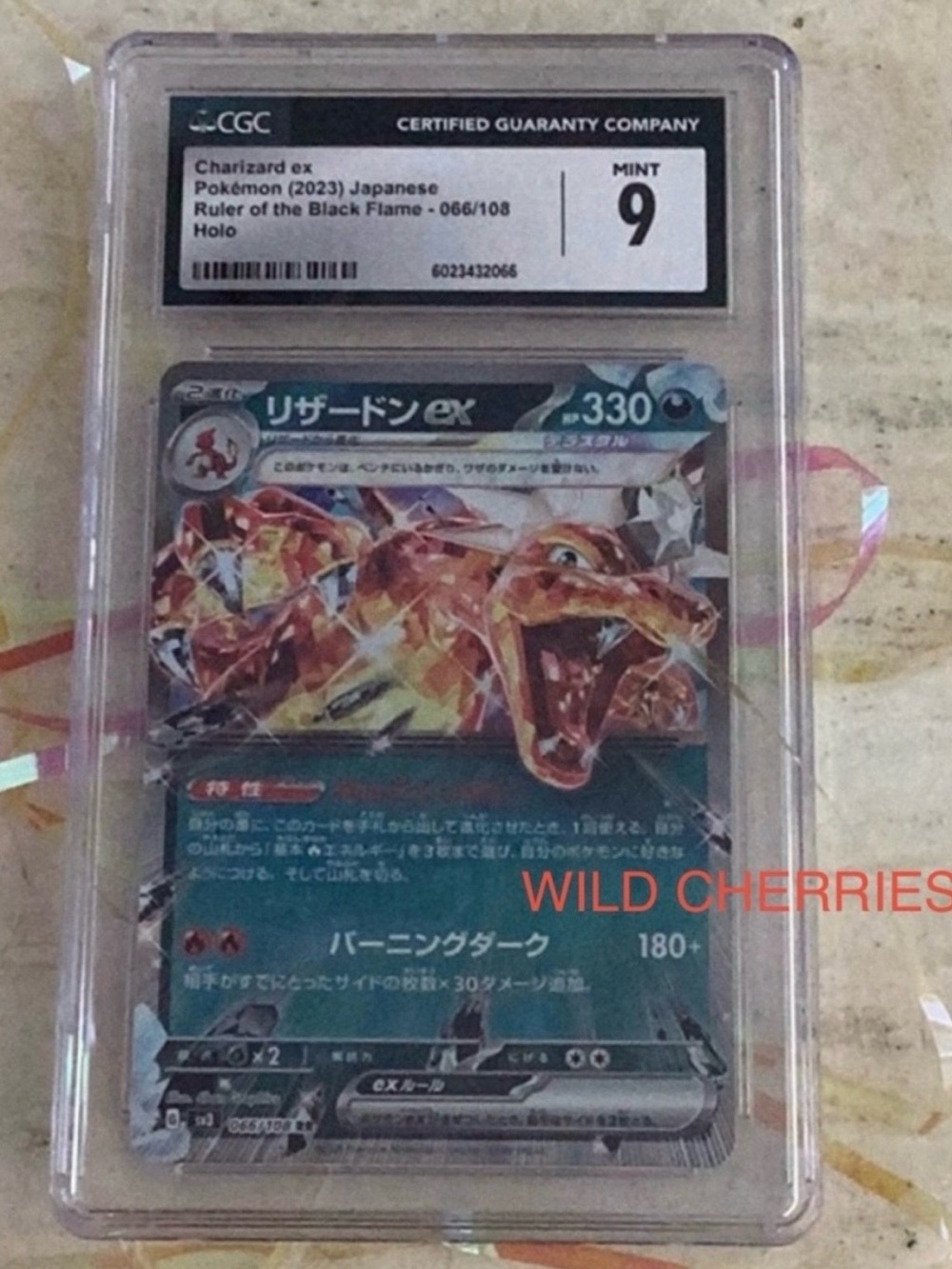 Charizard EX 066/108 Pokemon Ruler Of The Black Flame 2023 Japanese SV3 CGC 9